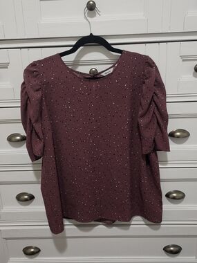 Reitmans Mauve Puff Sleeve Blouse